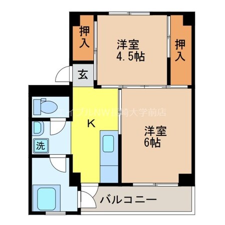 ビレッジハウス時津2号棟の物件間取画像